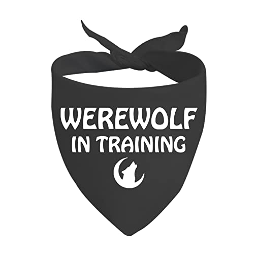 JXGZSO 1 Stück Lustiges Halloween Bandana Werwolf im Training Dreieck Hund Bandana Halloween Hundeschal (Werwolf im Training D) von JXGZSO