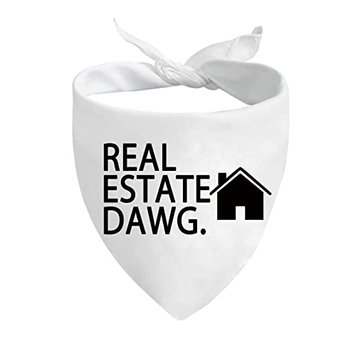 JXGZSO 1 Stück Real Estate Dawg Hundehalstuch, lustiges Realtor-Hundehalstuch, Geschenk (Estate Dawg D) von JXGZSO