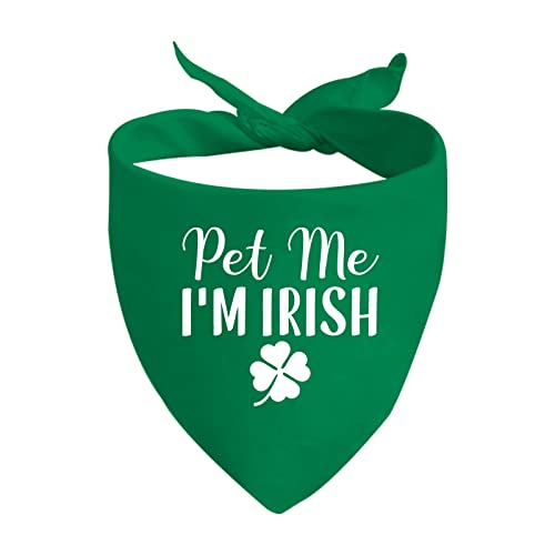 JXGZSO 1 Stück St. Patrick's Day Hundehalstuch, irisches Hundehalstuch, Urlaubsparty-Dekoration (Pet Me Irish D) von JXGZSO