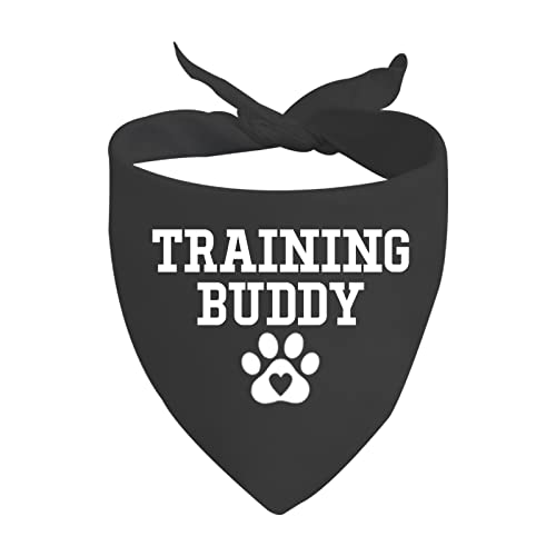 JXGZSO 1 Stück Training Buddy Running Partner Hund Bandana Training Hund Schal (Training Buddy D) von JXGZSO