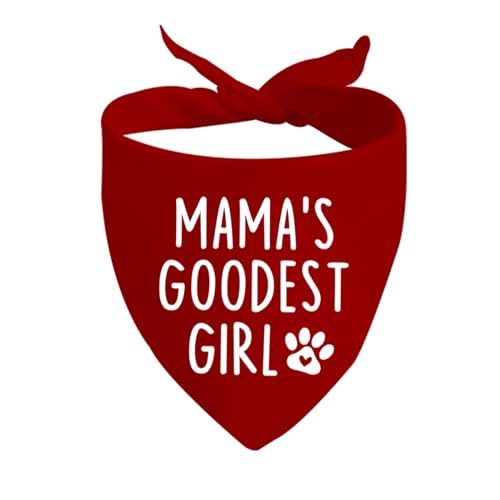 JXGZSO 1 x Hundehalstuch mit Aufschrift "Mama's Goodest Girl/Boy", Geschenk für Mütter und Mütter von JXGZSO