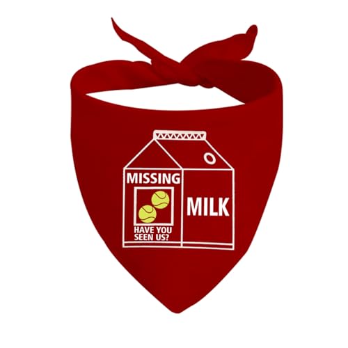 JXGZSO 1 x Hundehalstuch mit Milchkarton-Motiv "Missing Milk Have You Seen My Balls", Hundehalstuch, Motiv: Missing Milk Dog von JXGZSO