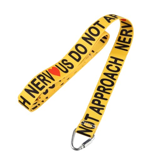 JXGZSO Do Not Approach Nervous Yellow Dog Lead Shy Rescue Dog Gift Nervous Shy Dog Gift (Not Approach Nervous DL) von JXGZSO