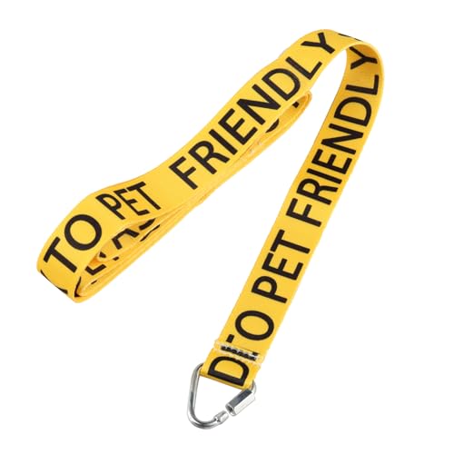 JXGZSO Friendly Ask to Pet Nervöse gelbe Hundeleine, schüchterner Rettungshund, Geschenk für nervöse, schüchterne Hunde, Geschenk (Friendly Ask to pet DL) von JXGZSO