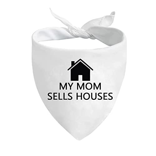 JXGZSO Hundehalstuch, witzig, Motiv "My Mom/Dad" verkauft Häuser (Mom Sells Dog), 1 Stück von JXGZSO