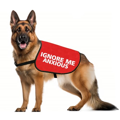 JXGZSO Rescue Dogs Anxious Dogs Warnweste mit englischem Text "Ignore Me Anxious Dog" (Ignore Me Anxious L) von JXGZSO