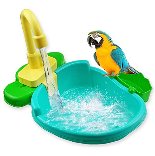 JXJXJX Automatische Vogeltränke mit Duschkopf & Bewässerungsschale - Sicher & Einfach für Papageien & Haustiervögel von JXJXJX