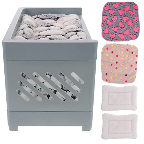 Meerschweinchen-Etagenbett, 1 Set, Kleintier-Etagenbett, Meerschweinchen-Versteck für kleines Haustier, doppellagig, Bett für Käfigbett und Spielzeug, mit 2 Kissen, 2 Decken, kleines Haustierbett Meerschweinchen-Etagenbett, 1 Set, Kleintier-Etagenbett, Meerschweinchen-Versteck für kleines Haustier, doppellagig, Bett für Käfigbett und Spielzeug, mit 2 Kissen, 2 Decken, kleines Haustierbett von JXJXJX