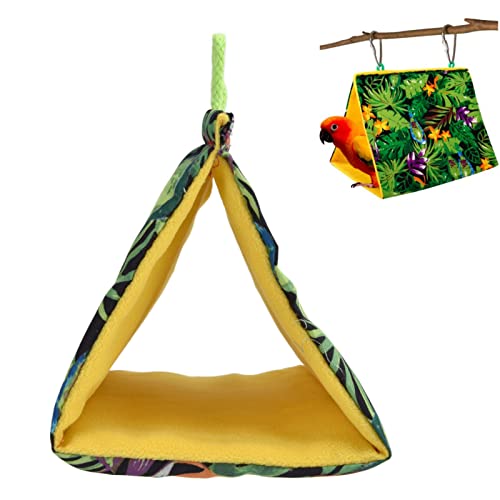 Pet Bird Nest Hanger, Triangle Sunshade Parrot Shed Tent Hanging Bird Cage Toy Parrot Triangle Bird Nest, Pet Bird Hanger Tent, Bird Cage Decoration von JXJXJX