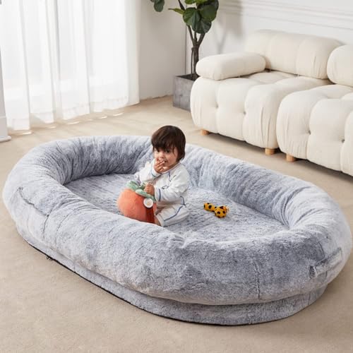 JXYQZD Hundebett für Menschen, 71"x47"x10" Großes Hundeschlafbett, Hundebett für Menschen für Erwachsene, mit Maschinenwaschbarem Bezug, Sitzsackbett für Erwachsene und Haustiere(Grau,65x39x10 in) JXYQZD Hundebett für Menschen, 71"x47"x10" Großes Hundeschlafbett, Hundebett für Menschen für Erwachsene, mit Maschinenwaschbarem Bezug, Sitzsackbett für Erwachsene und Haustiere(Grau,65x39x10 in) von JXYQZD