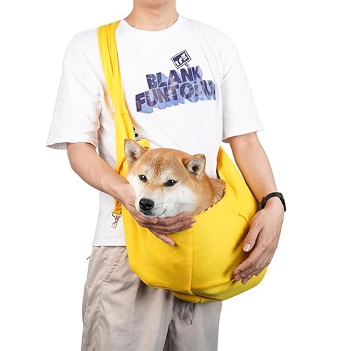 Hundetragetasche, Hundetasche, Verstellbare Tragetasche Hund, Haustier Umhängetasche Komfort Transporttasche für Haustiere, Hunde Tragetaschen Tragetücher für Outdoor Reisen (Gelb -2,Einheitsgröße*) von JXpxbao