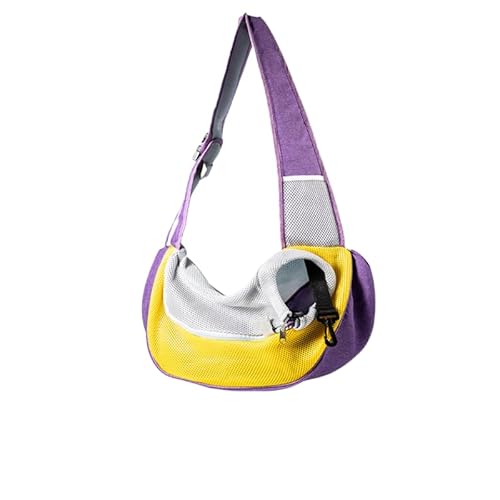Hundetragetasche, Hundetasche, Verstellbare Tragetasche Hund, Haustier Umhängetasche Transporttasche Für Haustiere Tragetaschen Für Outdoor Reisen Weniger Als Bis 5kg (Lila,S) von JXpxbao