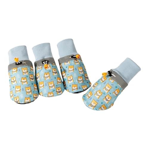 JXpxbao Hundeschuhe Pfotenschutz, 4 Stück Wasserdicht Hunde Schuhe Outdoor Mit Rutschfester Sohle, Verstellbarem Hundestiefel Für Mittlere Große Hunde Alle Jahreszeiten (5XL(30-40kg),Hunde) von JXpxbao