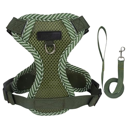 JXpxbao Katzengeschirr Mit Leine Softgeschirr Für Katze Brustgeschirr Cat Harness Katzengarnitur Ausbruchsicher Verstellbar Katzenweste Mit Reflektierenden Streifen (L,Farbe-15) von JXpxbao