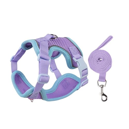 JXpxbao Katzengeschirr Mit Leine Softgeschirr Für Katze Brustgeschirr Cat Harness Katzengarnitur Ausbruchsicher Verstellbar Katzenweste Mit Reflektierenden Streifen (M,Farbe-10) von JXpxbao