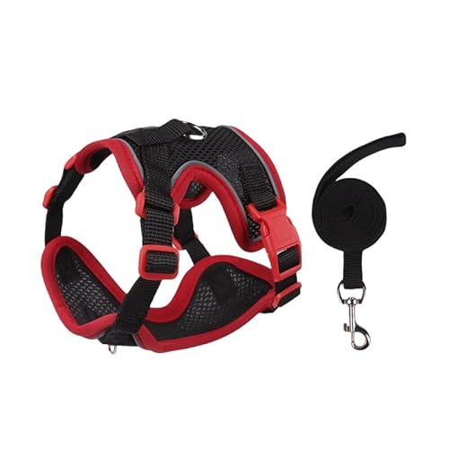 JXpxbao Katzengeschirr Mit Leine Softgeschirr Für Katze Brustgeschirr Cat Harness Katzengarnitur Ausbruchsicher Verstellbar Katzenweste Mit Reflektierenden Streifen (M,Farbe-12) von JXpxbao
