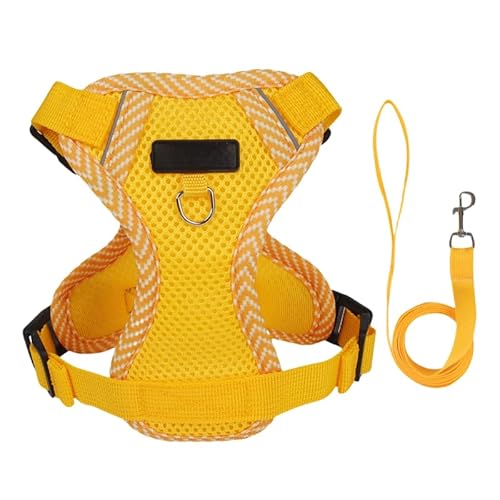JXpxbao Katzengeschirr Mit Leine Softgeschirr Für Katze Brustgeschirr Cat Harness Katzengarnitur Ausbruchsicher Verstellbar Katzenweste Mit Reflektierenden Streifen (M,Farbe-13) von JXpxbao