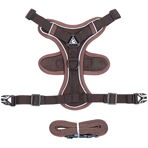 JXpxbao Katzengeschirr Mit Leine Softgeschirr Für Katze Brustgeschirr Cat Harness Katzengarnitur Ausbruchsicher Verstellbar Katzenweste Mit Reflektierenden Streifen (M,Farbe-2) von JXpxbao