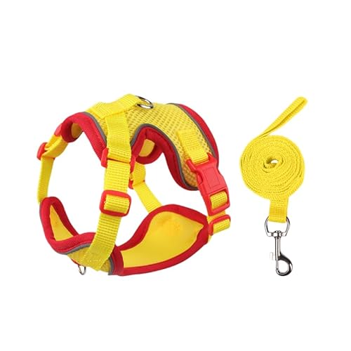JXpxbao Katzengeschirr Mit Leine Softgeschirr Für Katze Brustgeschirr Cat Harness Katzengarnitur Ausbruchsicher Verstellbar Katzenweste Mit Reflektierenden Streifen (M,Farbe-9) von JXpxbao