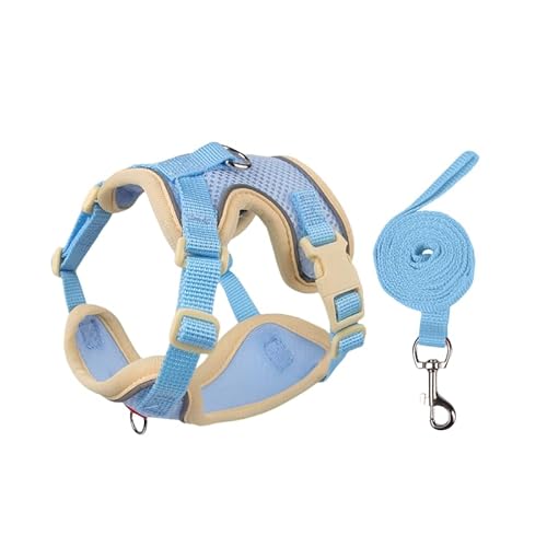 JXpxbao Katzengeschirr Mit Leine Softgeschirr Für Katze Brustgeschirr Cat Harness Katzengarnitur Ausbruchsicher Verstellbar Katzenweste Mit Reflektierenden Streifen (S,Farbe-8) von JXpxbao