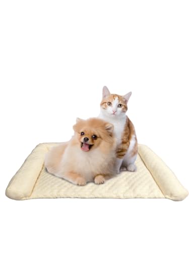Kühlmatte Für Hunde 100X 65cm, Selbstkühlend Kühldecke Hund, Sicher Nicht-Giftiges Gel, Kühlkissen Hundematte Für Hunde Und Katzen, Hund Kühlmatte Für Sommer Zuhause Unterwegs Auto (Hellgelb,XXL) von JXpxbao