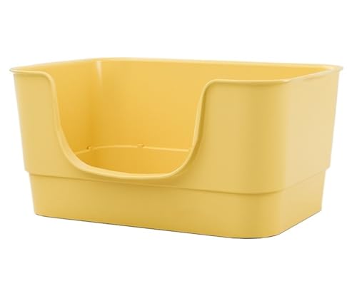 Katzentoilette Katzenklo Katzentoilette, Katzentoilette, Tragbare Bettpfanne, Kätzchentoilette Mit Hohem Rand Für Katzen Reisetoilette Katze(Yellow) von JYARZ