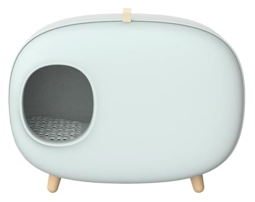 Katzentoilette Katzenklo Katzentoilette Für Katzen, Geschlossenes Design, Leicht Zu Reinigen, Einfache Montage Und Viel Platz, Katzentoilette Reisetoilette Katze(Blue) von JYARZ