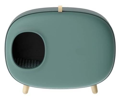 Katzentoilette Katzenklo Katzentoilette Für Katzen, Geschlossenes Design, Leicht Zu Reinigen, Einfache Montage Und Viel Platz, Katzentoilette Reisetoilette Katze(Grün) von JYARZ