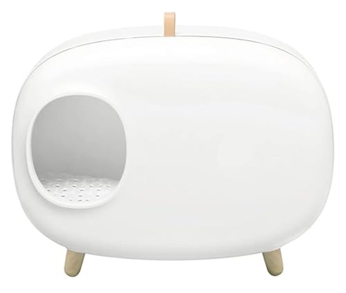 Katzentoilette Katzenklo Katzentoilette Für Katzen, Geschlossenes Design, Leicht Zu Reinigen, Einfache Montage Und Viel Platz, Katzentoilette Reisetoilette Katze(White) von JYARZ