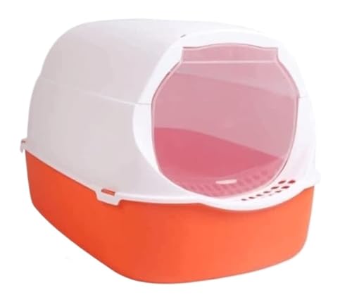 Katzentoilette Katzenklo Komplett Geschlossene Katzentoilette Aus Kunststoff Mit Katzenstreuschaufel, Geruchsneutrales Katzentöpfchen, Leicht Zu Reinigen, Für Alle Katzen Reisetoilette Katze(Orange) Katzentoilette Katzenklo Komplett Geschlossene Katzentoilette Aus Kunststoff Mit Katzenstreuschaufel, Geruchsneutrales Katzentöpfchen, Leicht Zu Reinigen, Für Alle Katzen Reisetoilette Katze(Orange) von JYARZ