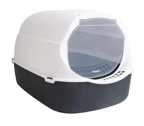 Katzentoilette Katzenklo Komplett Geschlossene Katzentoilette Aus Kunststoff Mit Katzenstreuschaufel, Geruchsneutrales Katzentöpfchen, Leicht Zu Reinigen, Für Alle Katzen Reisetoilette Katze(Black) von JYARZ