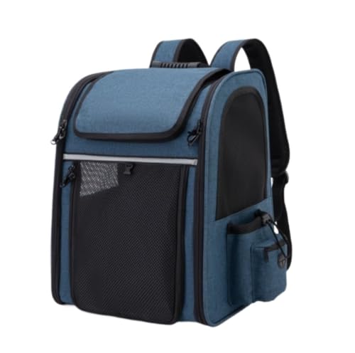 Transportbox für Haustiere Haustier-Rucksack Für Kleine Und Mittelgroße Hunde Und Katzen, Erweiterbarer Haustier-Transport-Rucksack Hunde Tragebox (Color : A, Size : 43 * 28 * 34cm) von JYARZ