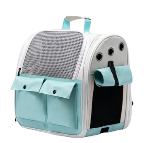 Transportbox für Haustiere Katze Outdoor-Tragetasche, Atmungsaktiv, Tragbar, Katzenrucksack, Reisenetz, Stofftasche Für Katzen Und Hunde Hunde Tragebox (Color : B, Size : 35 * 24 * 37cm) von JYARZ