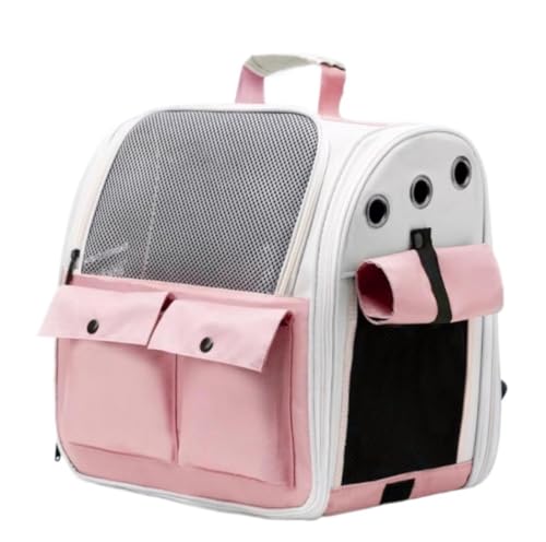 Transportbox für Haustiere Katze Outdoor-Tragetasche, Atmungsaktiv, Tragbar, Katzenrucksack, Reisenetz, Stofftasche Für Katzen Und Hunde Hunde Tragebox (Color : C, Size : 35 * 24 * 37cm) von JYARZ