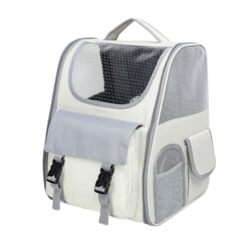 Transportbox für Haustiere Katzenrucksäcke Träger, Haustierrucksack, Träger Für Kleine Hunde, Welpen, Belüfteter Netz-Hunderucksack, Faltbar Hunde Tragebox (Color : A, Size : 32 * 37 * 26cm) von JYARZ