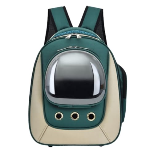 Transportbox für Haustiere Katzenträger, Haustier, Katze, Hund, Rucksack, Kleiner Hund, Outdoor-Handtasche, Haustierträger Hunde Tragebox (Color : Grün, Size : 30 * 24 * 40cm) von JYARZ
