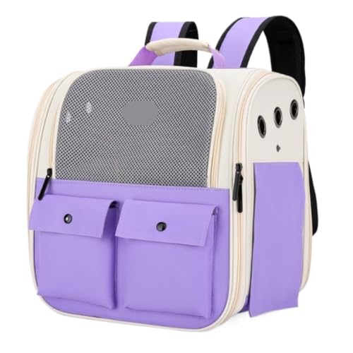 Transportbox für Haustiere Tragbarer Haustier-Rucksack Für Reisen Mit Hunden Und Katzen, Outdoor-Reisen, Haustier-Katzen-Rucksack Hunde Tragebox (Color : D, Size : 37 * 26 * 37cm) von JYARZ