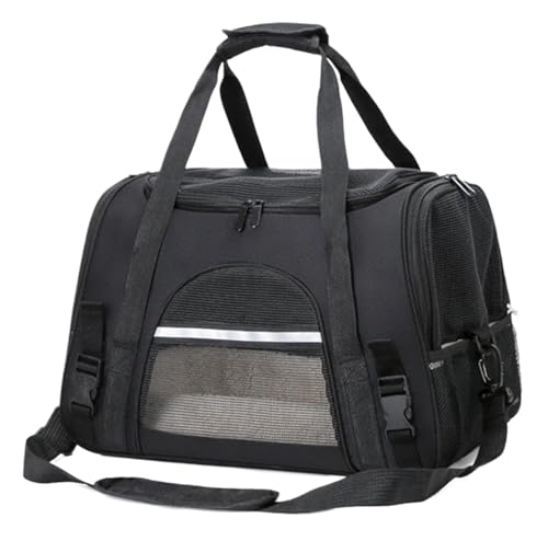 Transportbox für Haustiere Weiche Haustierträger, Tragbare Tasche, Katzenträger, Hundetaschen, Ausgehende Reisen, Haustiere, Handtasche Mit Reißverschlüssen Hunde Tragebox (Color : Black, Size : 116 Transportbox für Haustiere Weiche Haustierträger, Tragbare Tasche, Katzenträger, Hundetaschen, Ausgehende Reisen, Haustiere, Handtasche Mit Reißverschlüssen Hunde Tragebox (Color : Black, Size : 116 von JYARZ
