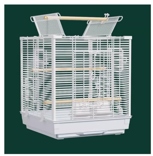 JYARZ Wellensittich Käfig Schmiedeeiserner Vogelkäfig Mit Bodenschale, Papageienkäfig, Weißer Großer Käfig Für Sittiche, Turteltauben Papageienkäfig JYARZ Wellensittich Käfig Schmiedeeiserner Vogelkäfig Mit Bodenschale, Papageienkäfig, Weißer Großer Käfig Für Sittiche, Turteltauben Papageienkäfig von JYARZ