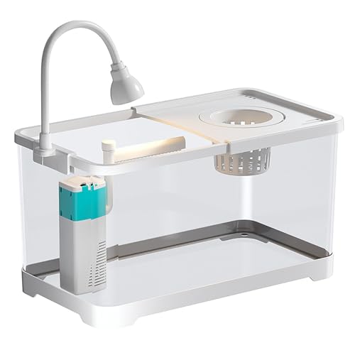 Aquarium Komplettset,Fischtank Aquarium Mit LED-Leuchten & Filtersystem Für Fische Und Wasserpflanzen(XL) von JYBBST