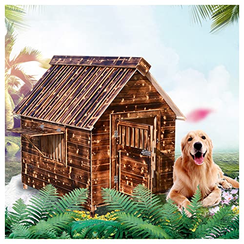 35-Zoll-Hundehütte aus Holz, Regen- und Winddicht isolierte Hundehütte für den Innen- und Außenbereich, geeignet für kleine und mittlere s, 25,6 x 21,6 x 25,6 (25,6 x 21,6 x 25,6 Z von JYCCH