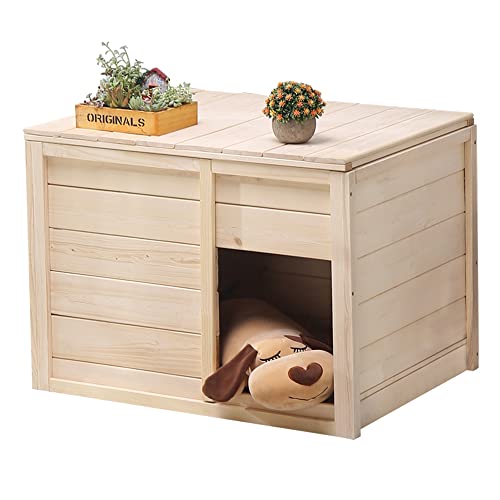 Hundehütte aus Holz für den Außenbereich, wetterfeste isolierte Hundehütte aus Holz mit Tür, geeignet für Unterstände für kleine Katzen und Hunde, 19,7 x 15,7 x 15,7 (39,3 x 27,5 x von JYCCH