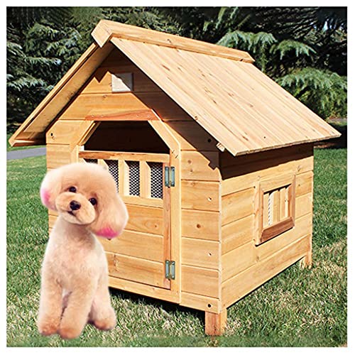 Hundehütten Für Draußen Einfache Reinigung, Hundehütte Holz Outdoor Hundehütte Große Hundehütte, Für Garten Outdoor Katze Haustier Wetterfest,77×88×81cm (77×88×81cm) von JYCCH