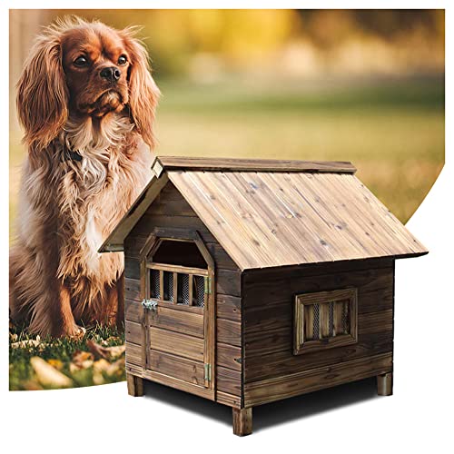 Outdoor Wooden Dog House, Indoor and Outdoor Sun-Proof Insulated Dog House with Door, Easy to Install, Suitable for Small and Medium-Sized Dogs,27.1x26.3x26.3 (34.6x30.3x31.9") von JYCCH