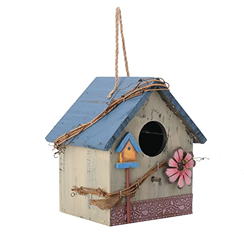 Holz-Vogelhäuser für Draußen, Dekoratives Hängendes Vogelhaus, Frühling für Garten, Bauernhaus-Dekoration, Vogel Im Freien(#4) von JYCRA