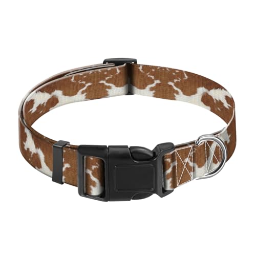 JYCardPKT Hundehalsband, verstellbar, lustiges Haustierhalsband mit Schnellverschluss, langlebige Schnalle, niedliche Halsbänder für mittelgroße und große Hunde, braunes Rindsleder JYCardPKT Hundehalsband, verstellbar, lustiges Haustierhalsband mit Schnellverschluss, langlebige Schnalle, niedliche Halsbänder für mittelgroße und große Hunde, braunes Rindsleder von JYCardPKT