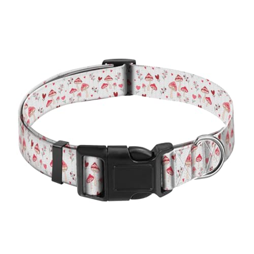 JYCardPKT Hundehalsband, verstellbar, lustiges Haustierhalsband mit Schnellverschluss, langlebige Schnalle, niedliche Halsbänder für mittelgroße und große Hunde, rosa Herzpilze JYCardPKT Hundehalsband, verstellbar, lustiges Haustierhalsband mit Schnellverschluss, langlebige Schnalle, niedliche Halsbänder für mittelgroße und große Hunde, rosa Herzpilze von JYCardPKT