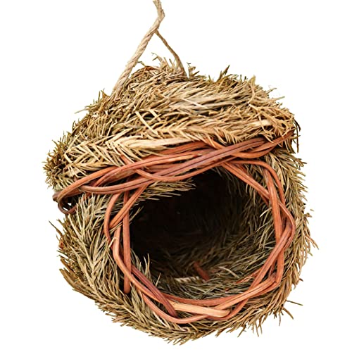 JYFanse 10 Stück Vogelhäuser für draußen | Handgewebtes Vogelnest – handgewebtes Kolibri-Nest für den Außenbereich, Baumschmuck, Gartenarbeit, Geschenk, natürliches Kolibri-Nest für den Außenbereich von JYFanse