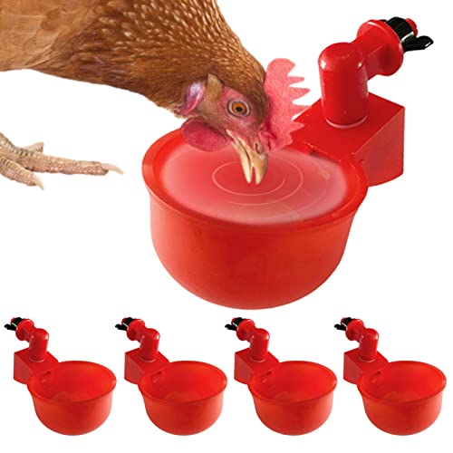 JYFanse Wasserspender Automatischer Huhn - Hühnerbecher für Wasser | Hühnerbecher Waterer Hühnerfutterspender Geflügel Trinkschale für DIY Geflügel Wachtel Ente Huhn Vogel Truthahn Tränke von JYFanse