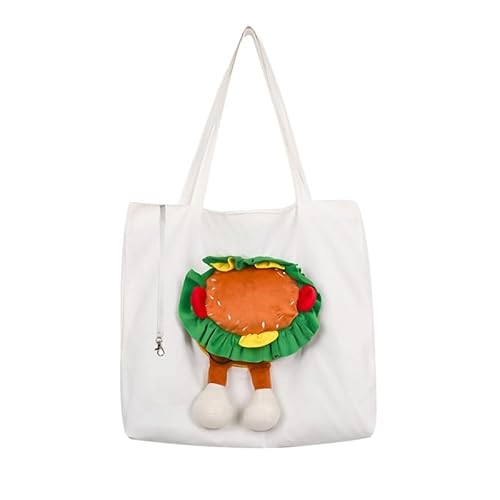 JZ Kompatibel mit kleinen Katzenträger für kleine Hunde, Canvas Tasche Haustier Taschen für Reisen und tragbare Haustier Tasche Träger,Pet Bag Kids for (6-8 KG Pet) - Hamburger von JZ